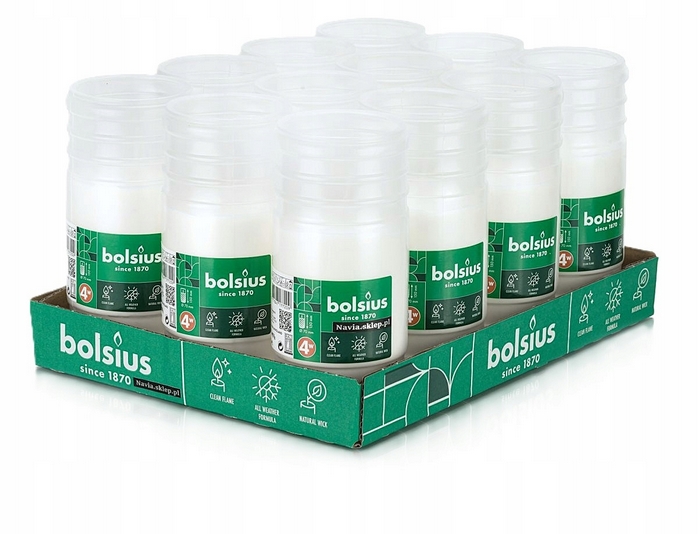 Náplne do svietnikov Bolsius 4W s parafínom, 12 kusov, + DARČEK